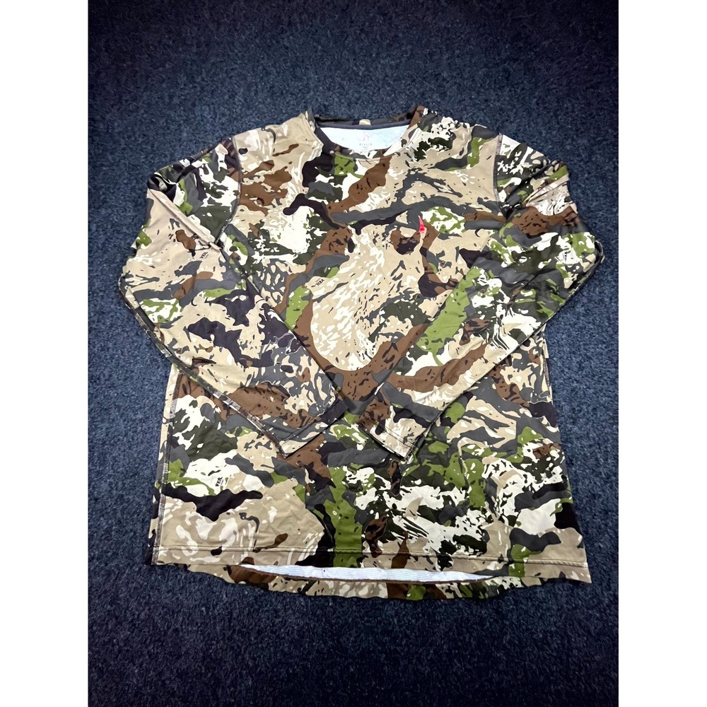 KILLIK T Shirt Mens Large Multi Camo Hunting Performance Long Sleeve Crew Neck